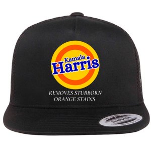 Kamala Harris 2024 Removes Stubborn Orange Stains Flat Bill Trucker Hat