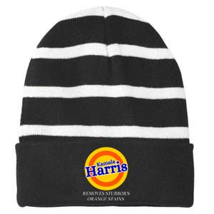 Kamala Harris 2024 Removes Stubborn Orange Stains Striped Beanie with Solid Band