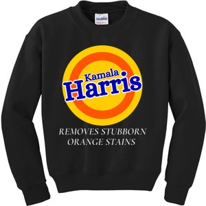 Kamala Harris 2024 Removes Stubborn Orange Stains Kids Sweatshirt