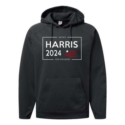 Kamala Harris 2024 For President Campaign Performance Fleece Hoodie