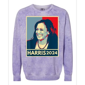 Kamala Harris 2024 Retro Usa Election Colorblast Crewneck Sweatshirt