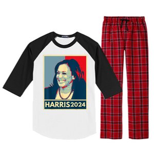 Kamala Harris 2024 Retro Usa Election Raglan Sleeve Pajama Set