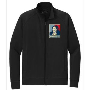 Kamala Harris 2024 Retro Usa Election Stretch Full-Zip Cadet Jacket