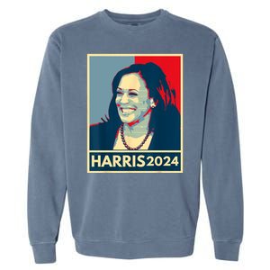 Kamala Harris 2024 Retro Usa Election Garment-Dyed Sweatshirt