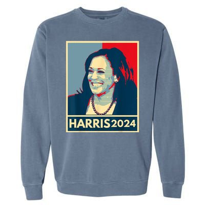 Kamala Harris 2024 Retro Usa Election Garment-Dyed Sweatshirt