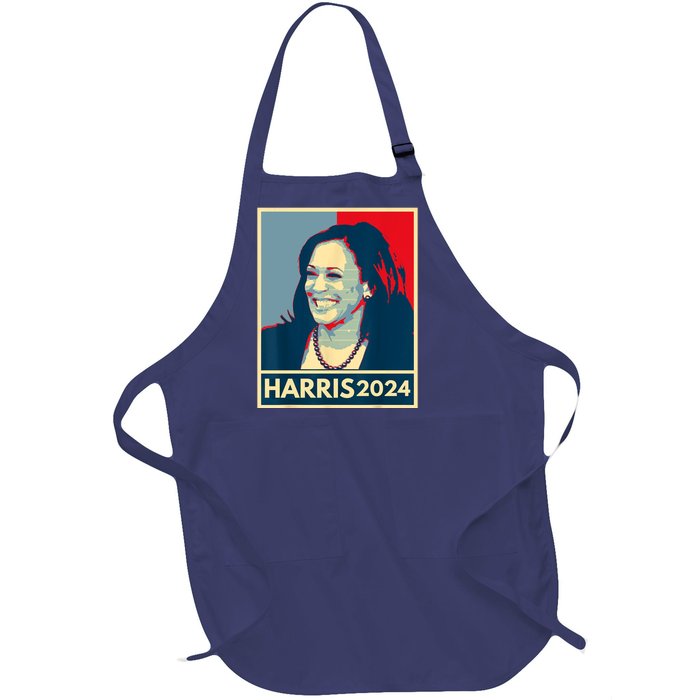 Kamala Harris 2024 Retro Usa Election Full-Length Apron With Pockets