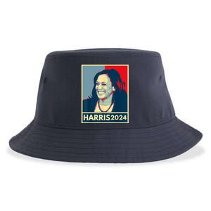 Kamala Harris 2024 Retro Usa Election Sustainable Bucket Hat