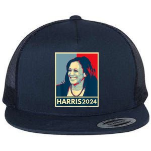 Kamala Harris 2024 Retro Usa Election Flat Bill Trucker Hat