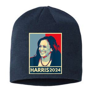 Kamala Harris 2024 Retro Usa Election Sustainable Beanie