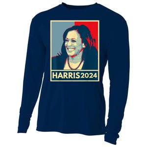 Kamala Harris 2024 Retro Usa Election Cooling Performance Long Sleeve Crew