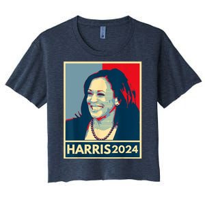 Kamala Harris 2024 Retro Usa Election Women's Crop Top Tee