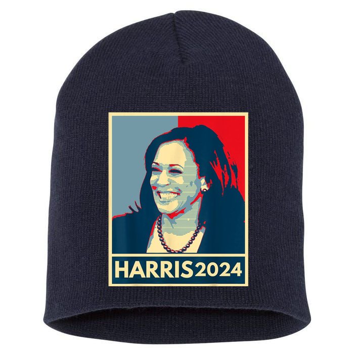 Kamala Harris 2024 Retro Usa Election Short Acrylic Beanie