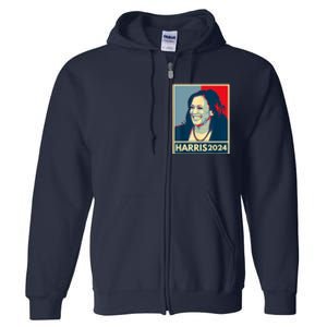 Kamala Harris 2024 Retro Usa Election Full Zip Hoodie