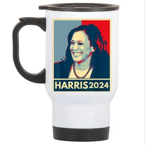 Kamala Harris 2024 Retro Usa Election Stainless Steel Travel Mug