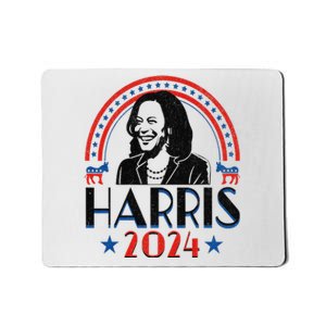 Kamala Harris 2024 Madam President Retro Vote Democrat Women Mousepad