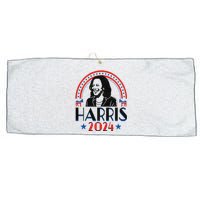 Kamala Harris 2024 Madam President Retro Vote Democrat Women Large Microfiber Waffle Golf Towel