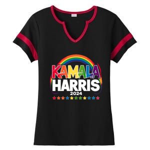 Kamala Harris 2024 Ladies Halftime Notch Neck Tee