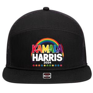 Kamala Harris 2024 7 Panel Mesh Trucker Snapback Hat