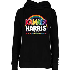 Kamala Harris 2024 Womens Funnel Neck Pullover Hood