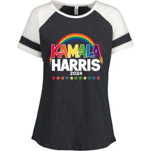 Kamala Harris 2024 Enza Ladies Jersey Colorblock Tee