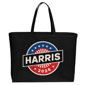 Kamala Harris 2024 For President Campaign 2024 Us Flag Cotton Canvas Jumbo Tote