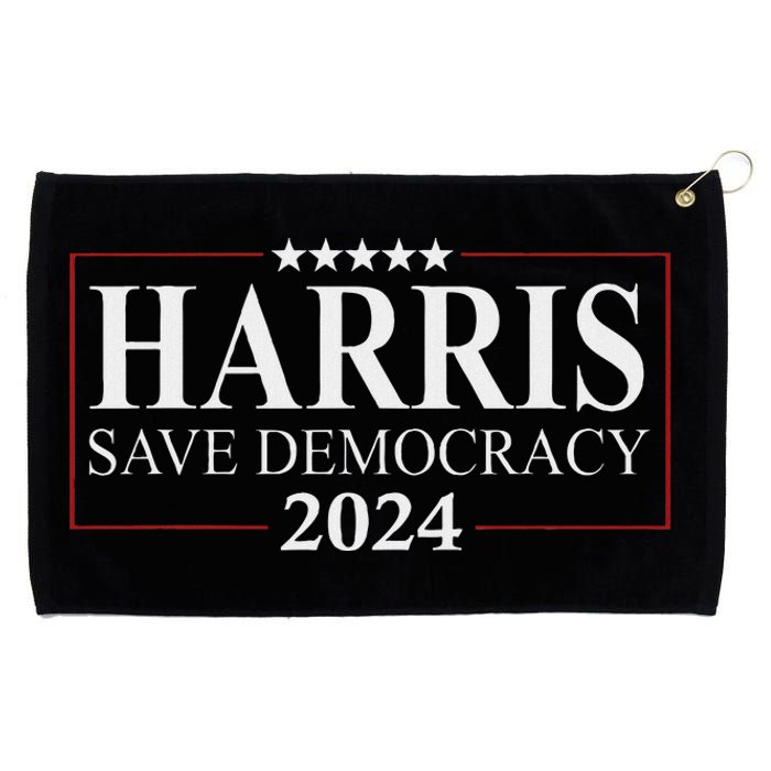 Kamala Harris 2024 Save Our Democracy Vote For President Grommeted Golf Towel