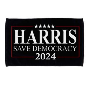 Kamala Harris 2024 Save Our Democracy Vote For President Microfiber Hand Towel