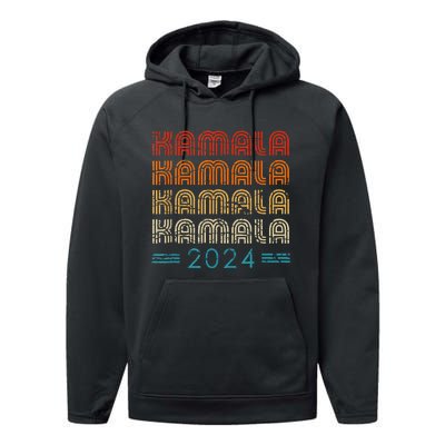 Kamala Harris 2024 Retro Vintage Election President 2024 Performance Fleece Hoodie