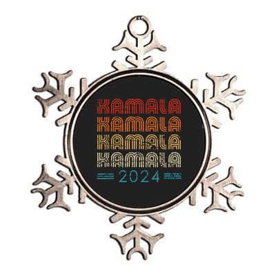 Kamala Harris 2024 Retro Vintage Election President 2024 Metallic Star Ornament