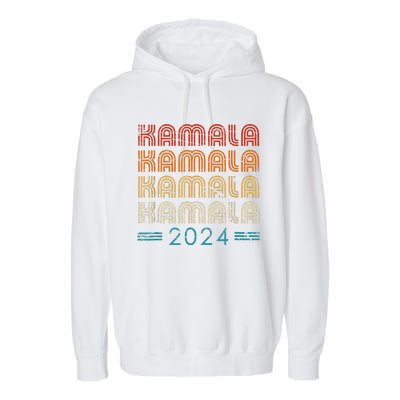 Kamala Harris 2024 Retro Vintage Election President 2024 Garment-Dyed Fleece Hoodie