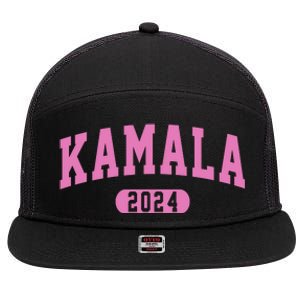 Kamala Harris 2024 President Varsity 7 Panel Mesh Trucker Snapback Hat