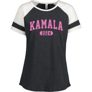 Kamala Harris 2024 President Varsity Enza Ladies Jersey Colorblock Tee