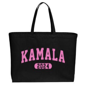 Kamala Harris 2024 President Varsity Cotton Canvas Jumbo Tote