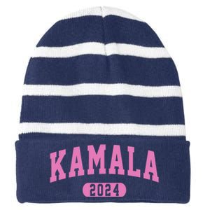 Kamala Harris 2024 President Varsity Striped Beanie with Solid Band