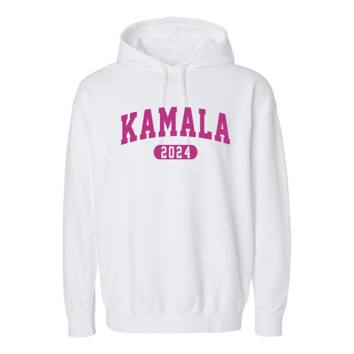 Kamala Harris 2024 President Varsity Garment-Dyed Fleece Hoodie