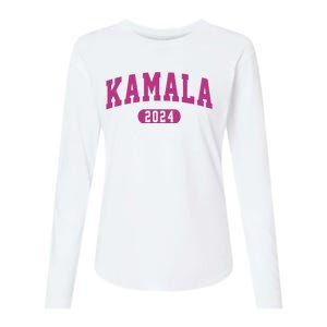 Kamala Harris 2024 President Varsity Womens Cotton Relaxed Long Sleeve T-Shirt