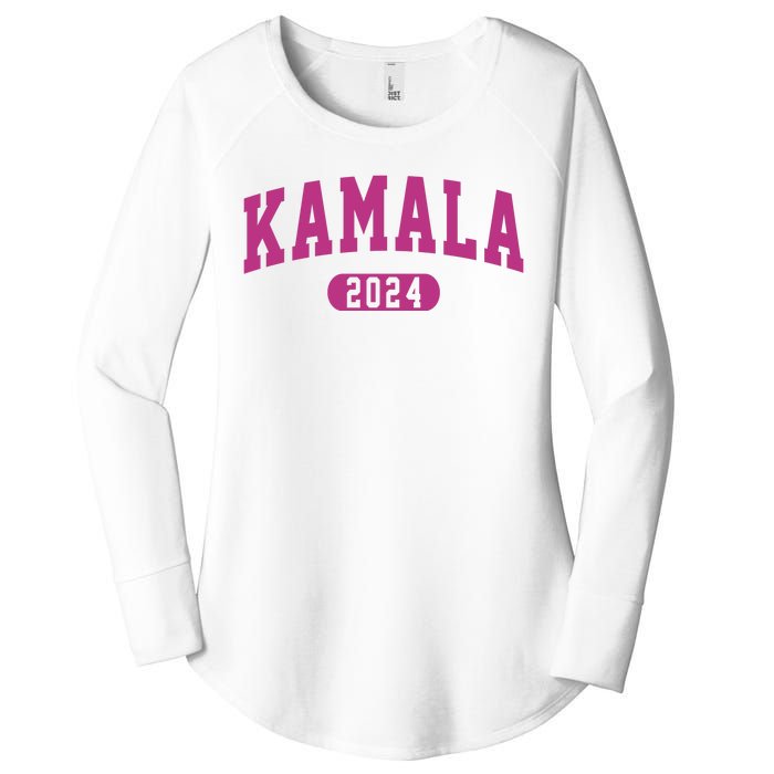 Kamala Harris 2024 President Varsity Women's Perfect Tri Tunic Long Sleeve Shirt