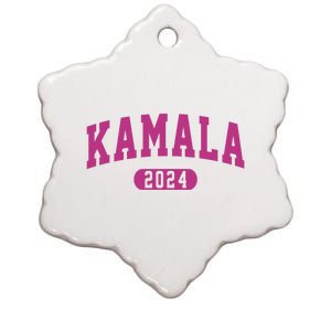 Kamala Harris 2024 President Varsity Ceramic Star Ornament