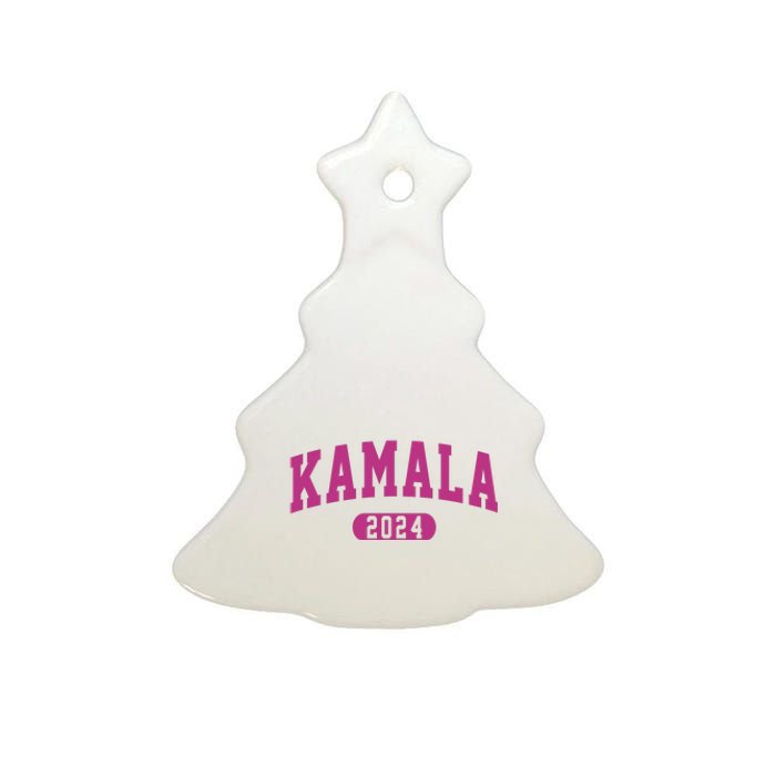 Kamala Harris 2024 President Varsity Ceramic Tree Ornament