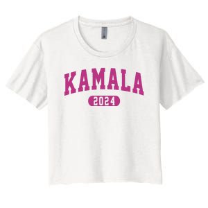 Kamala Harris 2024 President Varsity Women's Crop Top Tee