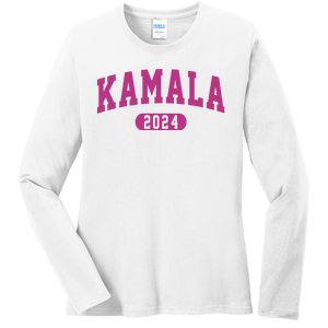 Kamala Harris 2024 President Varsity Ladies Long Sleeve Shirt