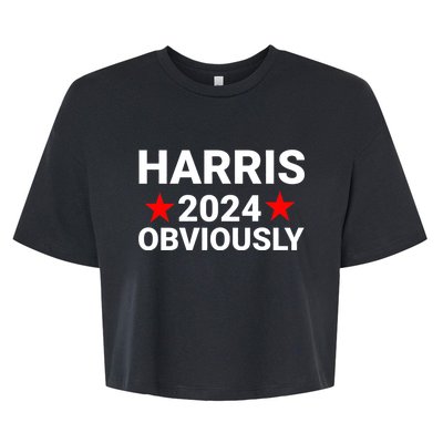 Kamala Harris 2024 Obviously Kamala Harris For President Obviously Bella+Canvas Jersey Crop Tee