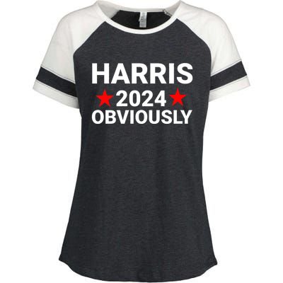 Kamala Harris 2024 Obviously Kamala Harris For President Obviously Enza Ladies Jersey Colorblock Tee