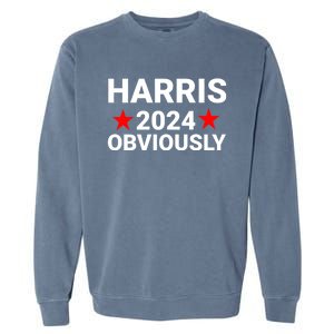 Kamala Harris 2024 Obviously Kamala Harris For President Obviously Garment-Dyed Sweatshirt