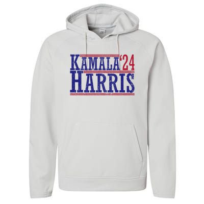 Kamala Harris 24 Harris 2024 Elect President Harris Performance Fleece Hoodie