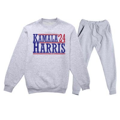 Kamala Harris 24 Harris 2024 Elect President Harris Premium Crewneck Sweatsuit Set