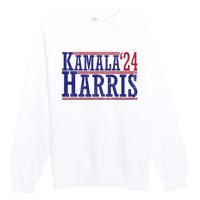 Kamala Harris 24 Harris 2024 Elect President Harris Premium Crewneck Sweatshirt