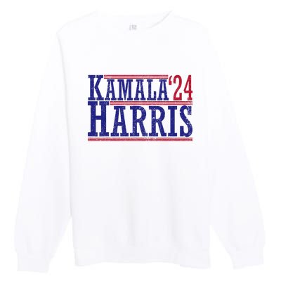 Kamala Harris 24 Harris 2024 Elect President Harris Premium Crewneck Sweatshirt