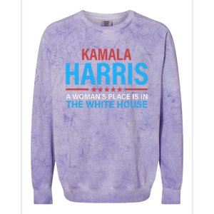 Kamala Harris 2024 A WomanS Place Is In The White House Colorblast Crewneck Sweatshirt