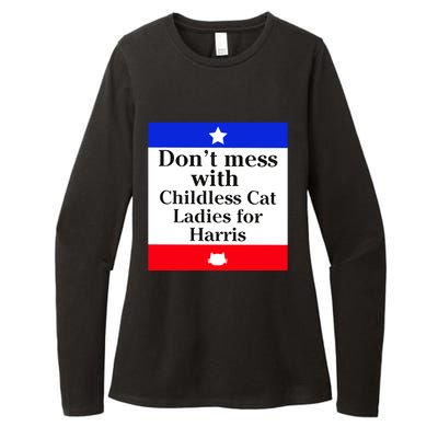 Kamala Harris 2024 Don’T Mess With Childless Cat Ladies For Harris Womens CVC Long Sleeve Shirt